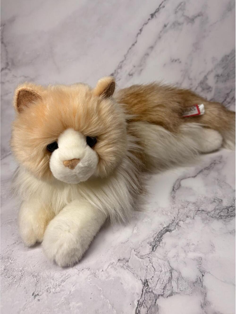 Douglas Cuddle Toys Plush Cat Long Hair Cream Floppy‎ Kitty 20" Stuffed Animal